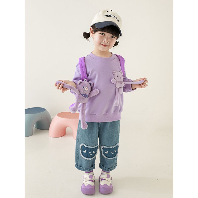 Quần Jean Ống Suông Thời Trang 2023 Dành Cho Bé Gái