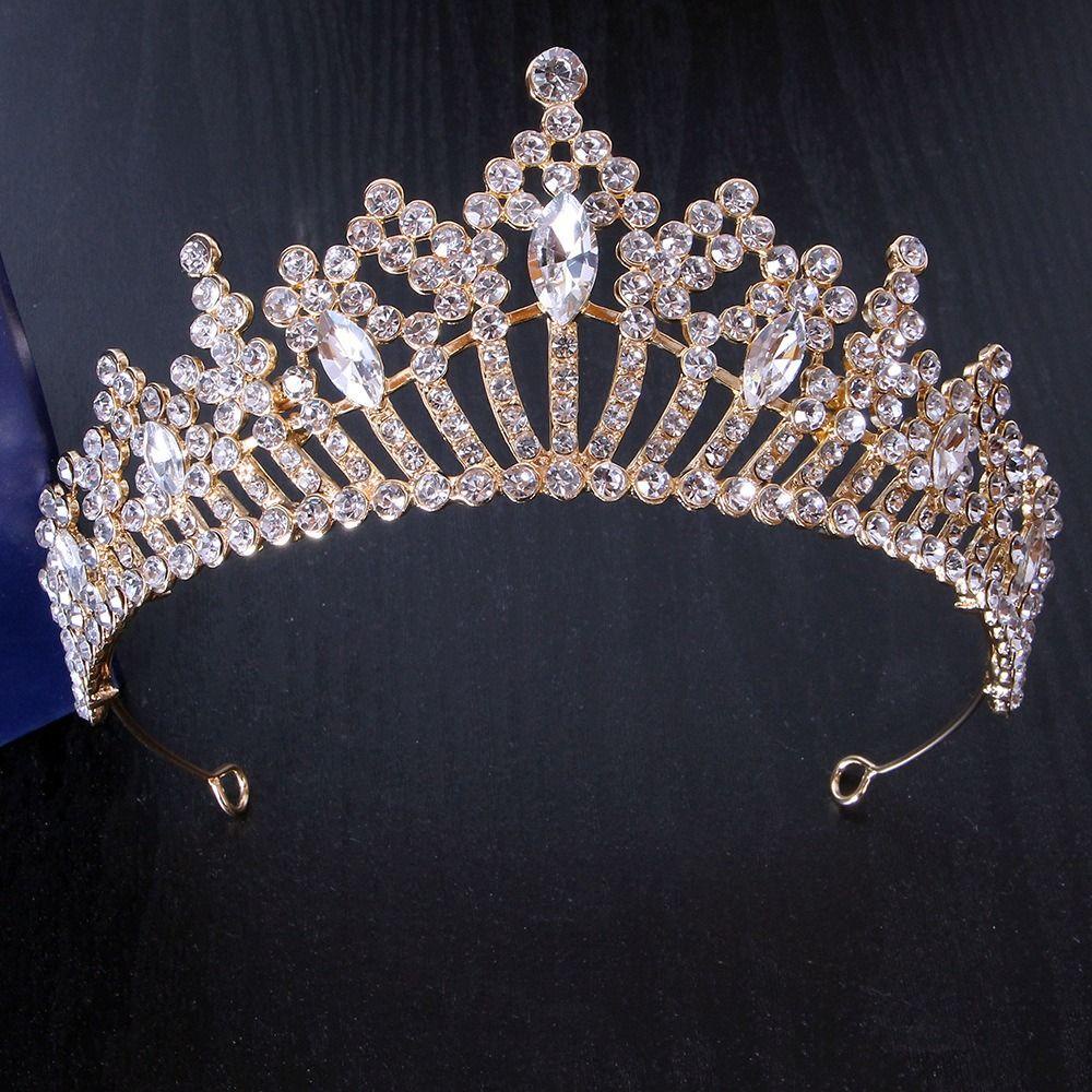 LOMBARD Vương Miện Cài Tóc Bằng Hợp Kim Phong Cách Hàn Quốc Thời Trang