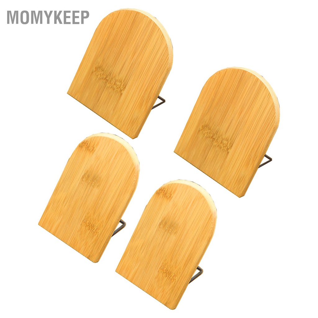 2 chiếc Giá treo sách bằng gỗ Hình dạng đơn giản Nút chặn cạnh tròn cho văn phòng học