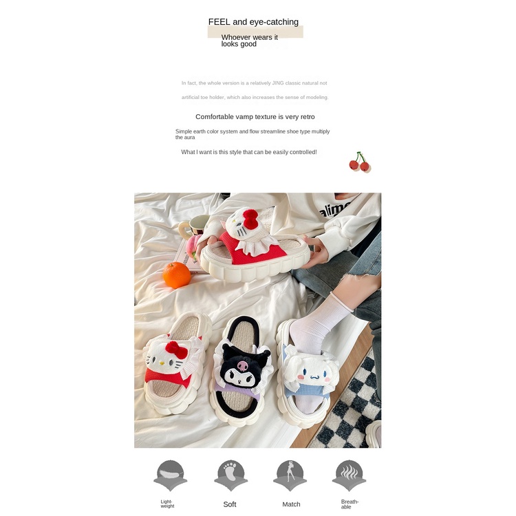 One Dép Vải Đi Trong Nhà Màu Kẹo Họa Tiết Hoạt Hình Phong Cách Hàn Quốc Cho Nữ