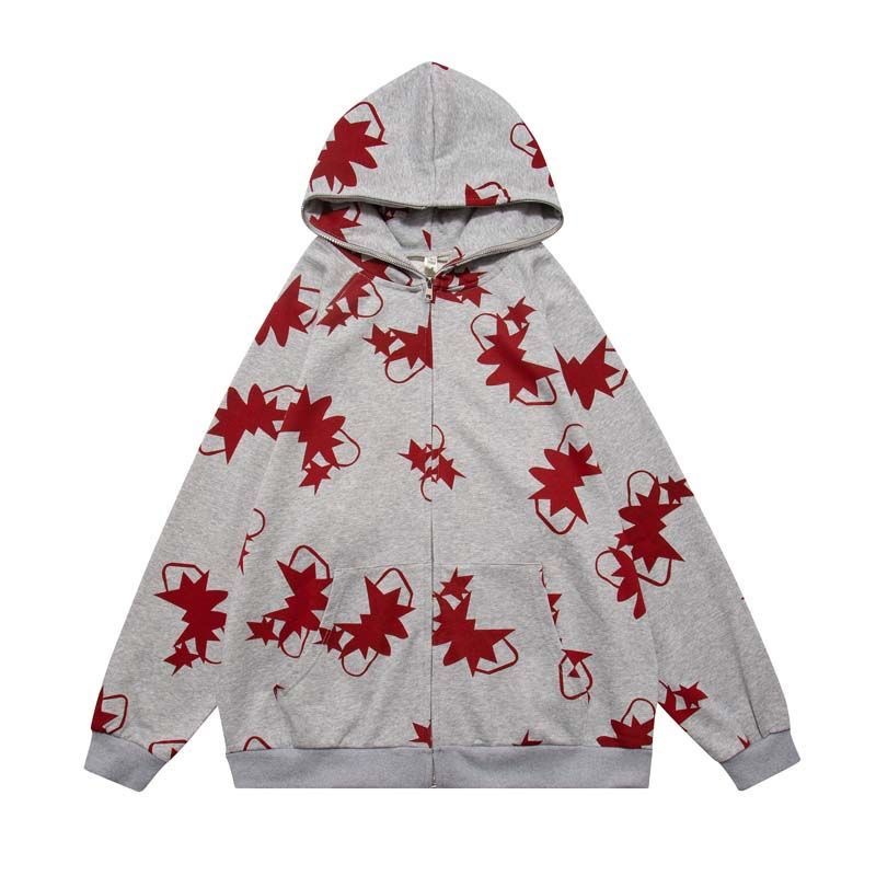 Áo Hoodie Dáng Rộng In Họa Tiết Thời Trang Đường Phố Mỹ Cho Nam Nữ