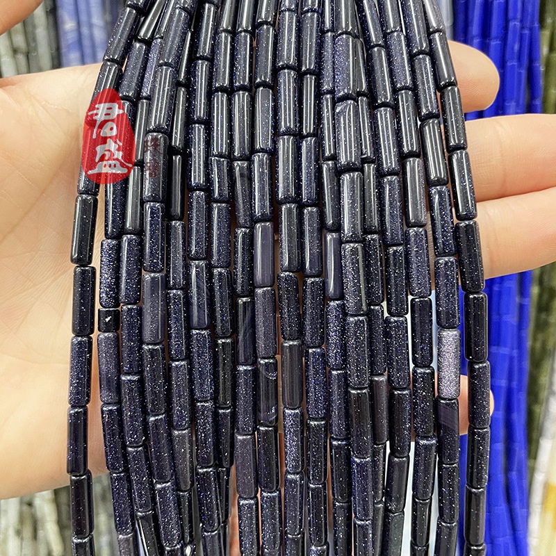 Chuỗi Hạt Đá Tự Nhiên Hình Trụ 4 * 13 Dùng Làm Đồ Trang Sức Diy