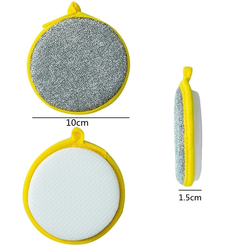 Set 5 Miếng Bọt Biển Hai Mặt Chống Dầu Mỡ Làm Sạch Sâu Cho Bồn Rửa Chén Nhà Bếp