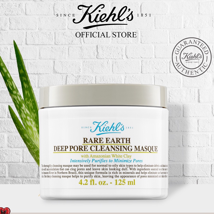 Mặt nạ Kiehl's đất sét Rare Earth Deep Pore Cleansing Masque 125ml (authen)