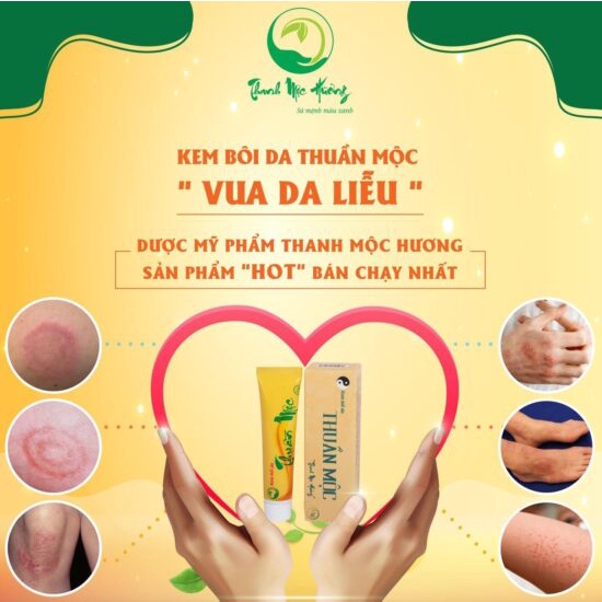 Kem bôi Thuần Mộc Thanh Mộc Hương tái tạo da, bôi nấm ngứa da liễu, mẫu mới 16gr