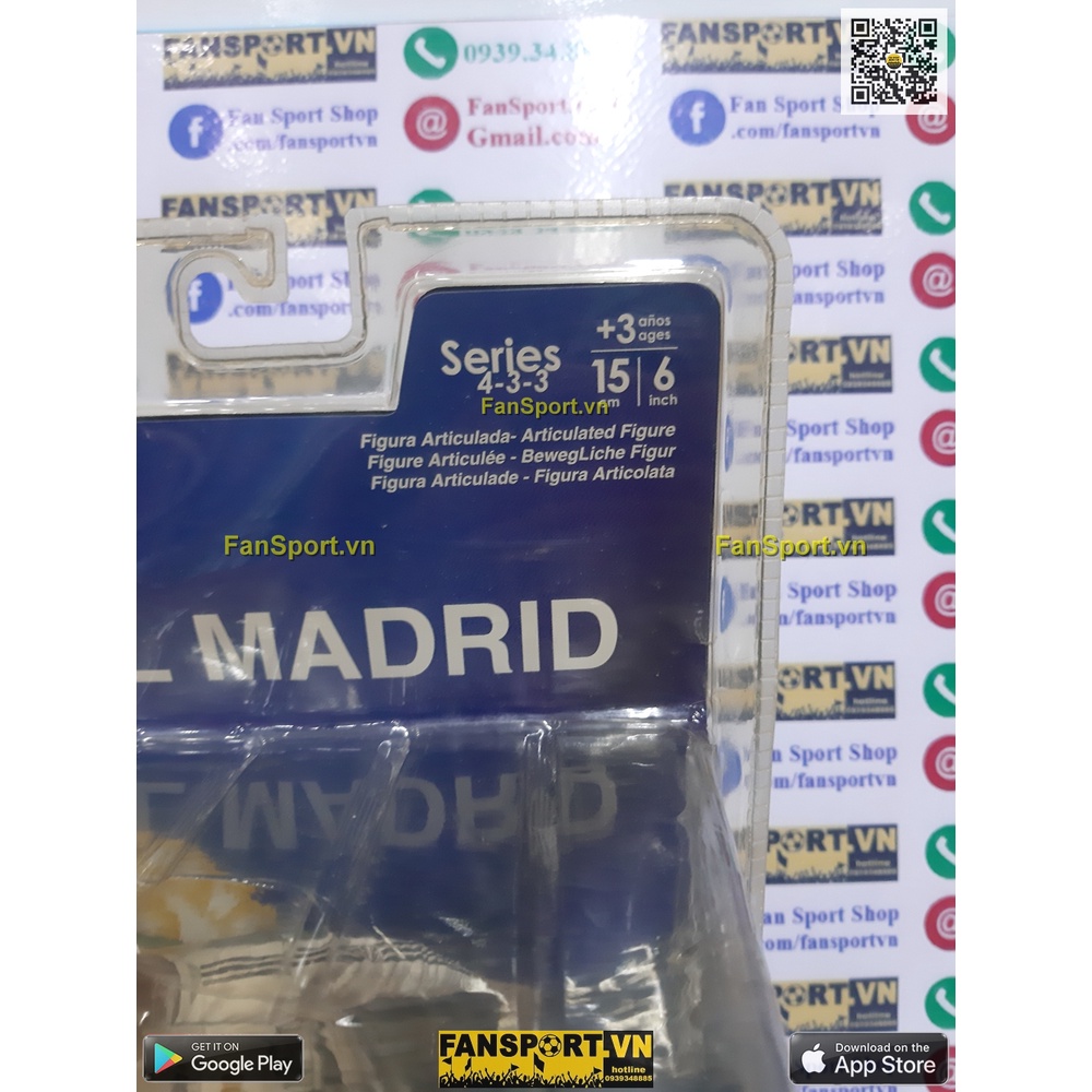 Tượng cầu thủ bóng đá David Beckham 23 Real Madrid 2006 2007 home white FT Champs figure