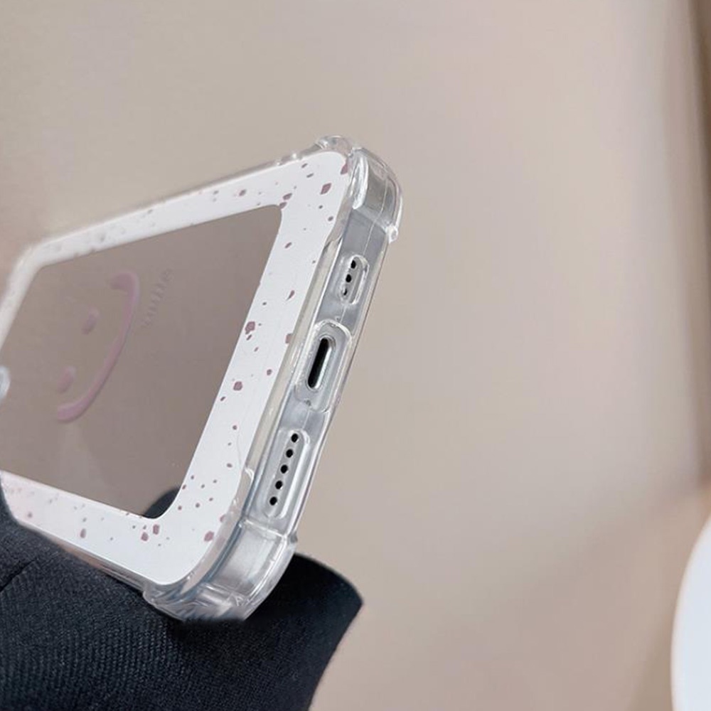 Ốp Điện Thoại TPU Mềm Chống Bụi Bẩn Chống Thấm Nước Gắn Gương Trang Điểm Thời Trang Cho IPhone 11 12 13 14 Pro Max