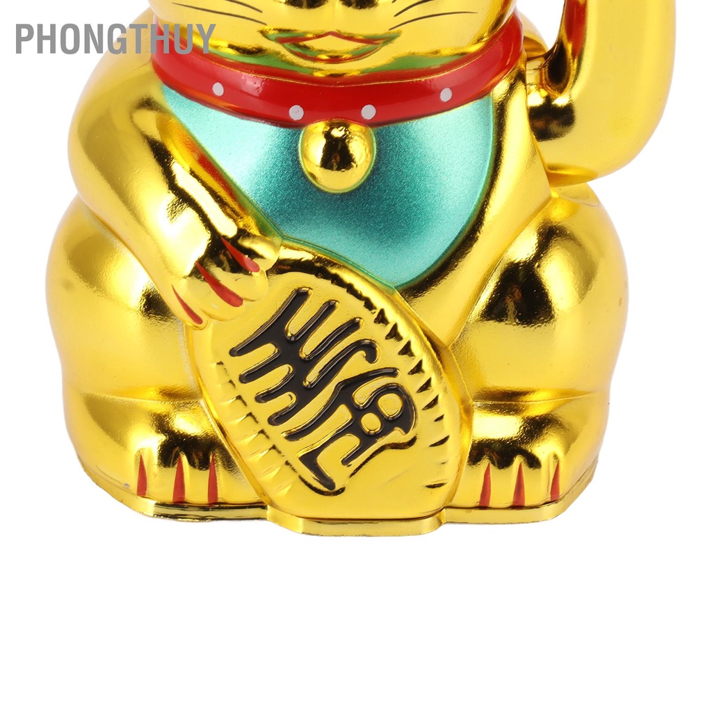 Mèo thần tài - mèo vẫy tay may mắn 4 inch bằng pin hút tài lộc Trang trí bàn làm việc Tặng quà