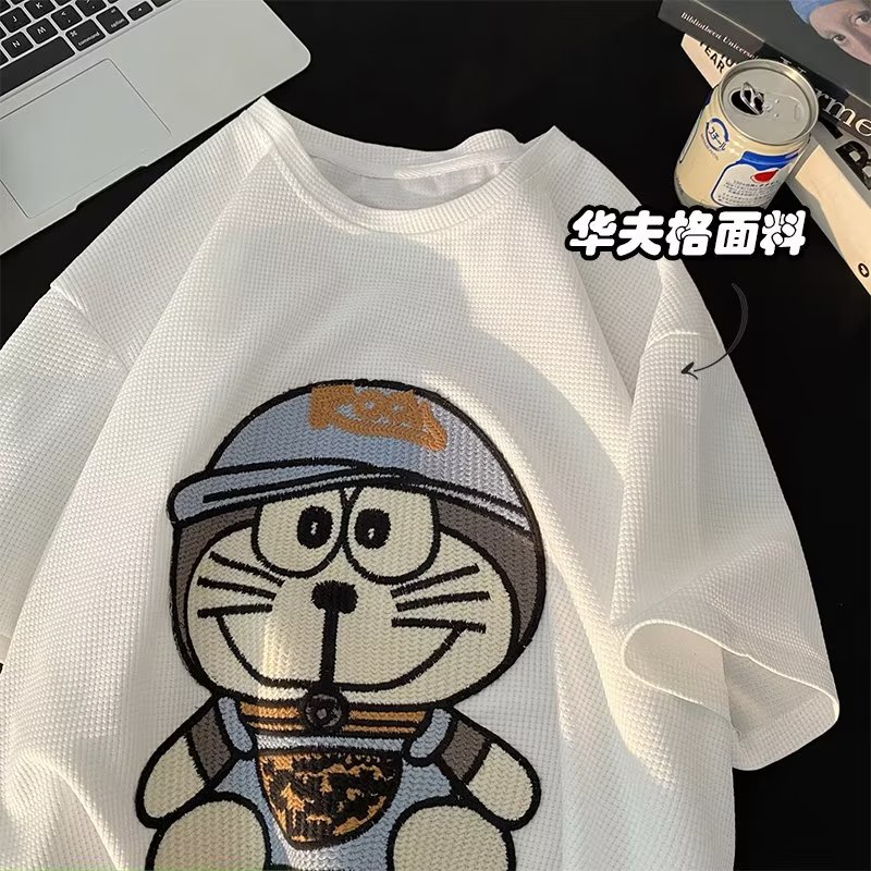 Áo Thun Tay Ngắn Cổ Tròn In Họa Tiết Hoạt Hình Thời Trang Mùa Hè Cho Nam