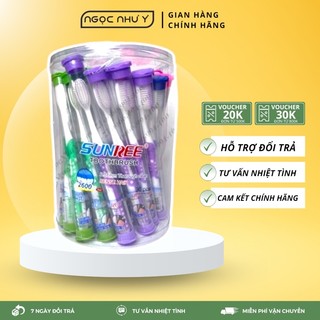 [LỐC 30 CÂY] BÀN CHẢI ĐÁNH RĂNG SUNREE LÔNG TƠI 0,01mm THÁI LAN - GIÁ GỐC