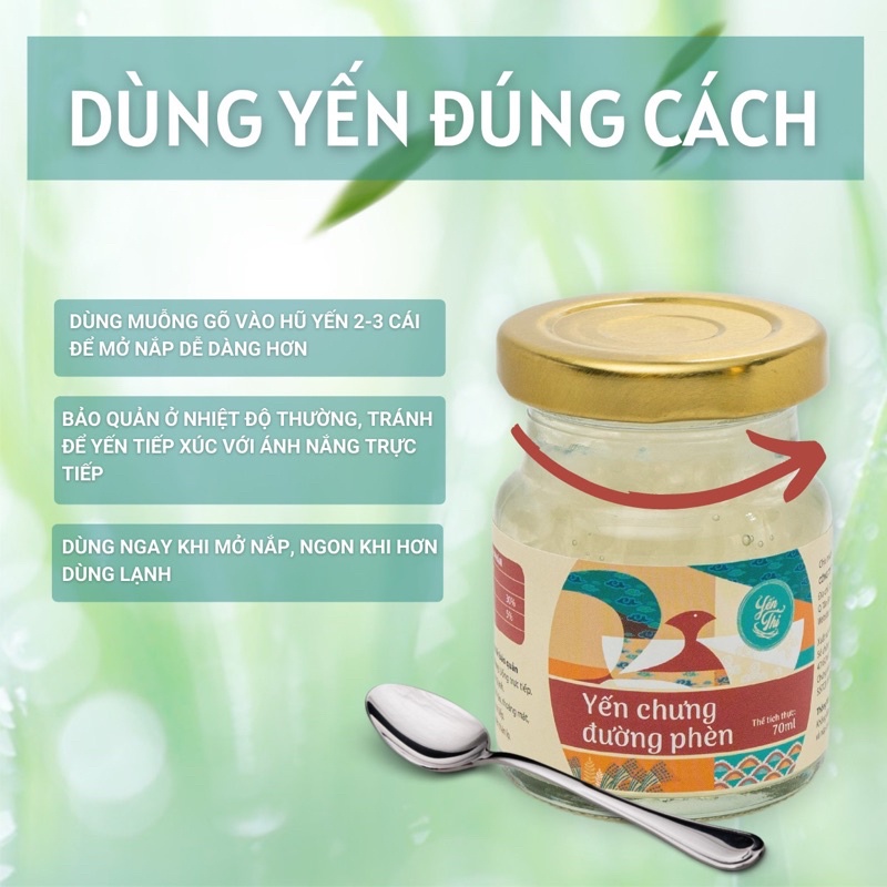 [Quà Tặng] Yến Thị- chưng đường phèn-set quà tặng -chưng sẵn 30% yến,70ml