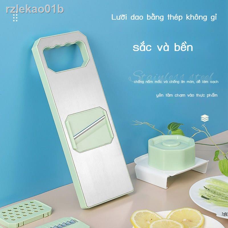 ✾ ◑Dao cắt rau củ đa năng gọt vỏ khoai tây cắt nhỏ hiện vật cắt dày dây bếp gia dụng máy xay sinh tố vắt tay nạo vắt tay
