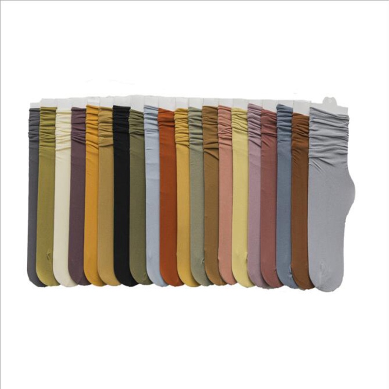 Vớ Cotton Mỏng Màu Trơn Thoáng Khí Thoải Mái Thời Trang Cho Nữ