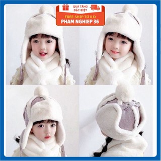 Mũ phi công lót lông cừu cute cho bé🌳phamnghiep36🌳 mũ che tai dễ thương cho bé ts