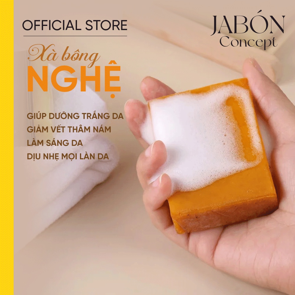 Xà bông Nghệ Mật Ong Thiên Nhiên Nhẹ Dịu Giảm Thâm Làm Sáng Da - Jabón Concept