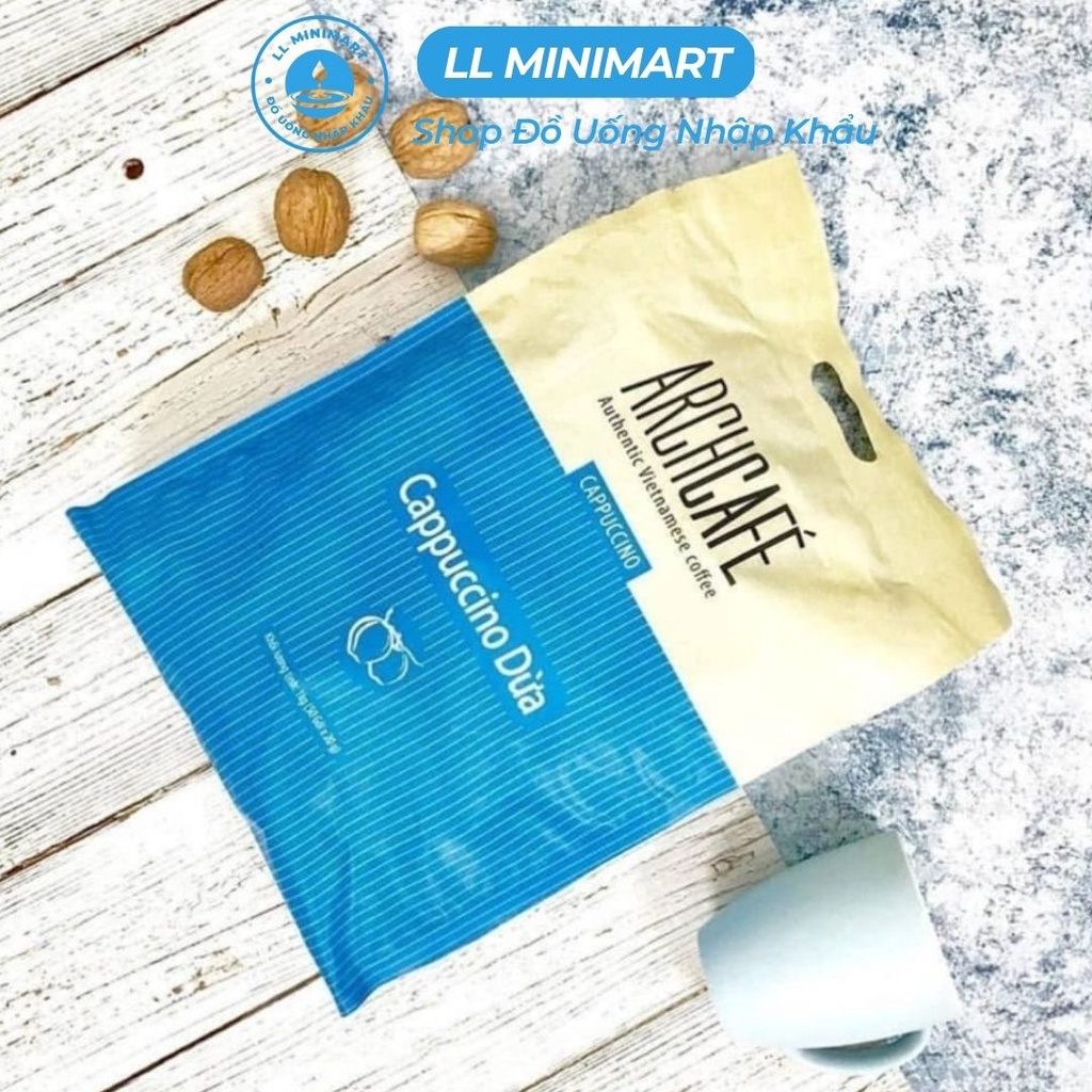 Cà Phê Cappuccino Dừa Archcafe 1KG (Bịch 20G x 50 Gói) – Authentic Vietnamese Coffee