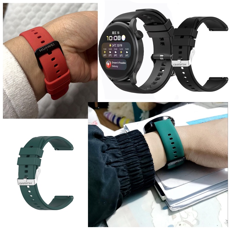 Dây Đeo Silicon 22mm Cho Đồng Hồ Thông Minh Huawei Watch 3 Pro GT3 GT2 GT 2 3 Pro 42mm 46mm GT1 GT2e