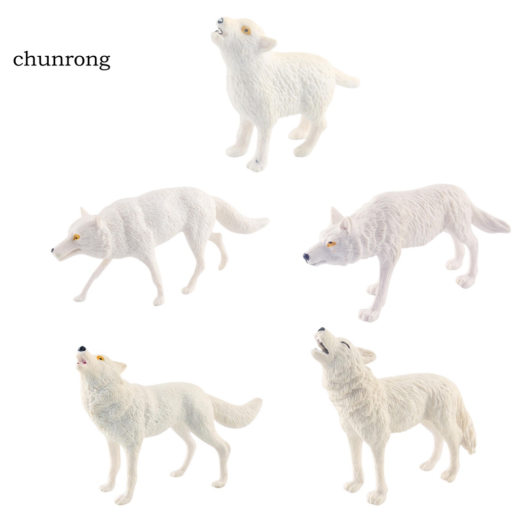 Cr Đồ trang trí Chó Sói Mini Trang Trí Bàn Làm Việc