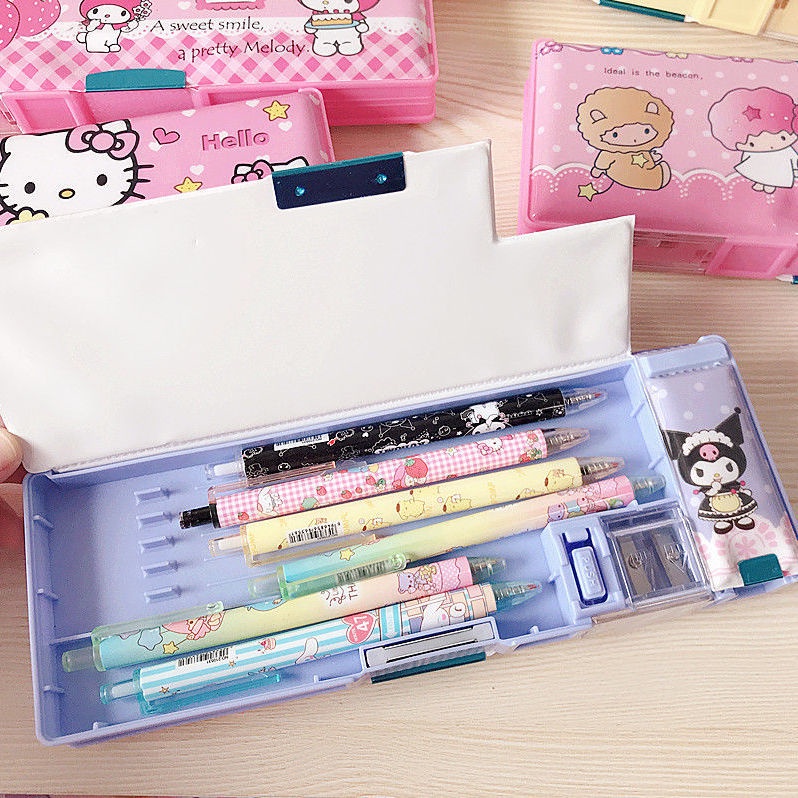 Hộp Đựng Bút Hình Nhân Vật Hoạt Hình Anime Sanrio Hello Kitty Kuromi Cinnamoroll