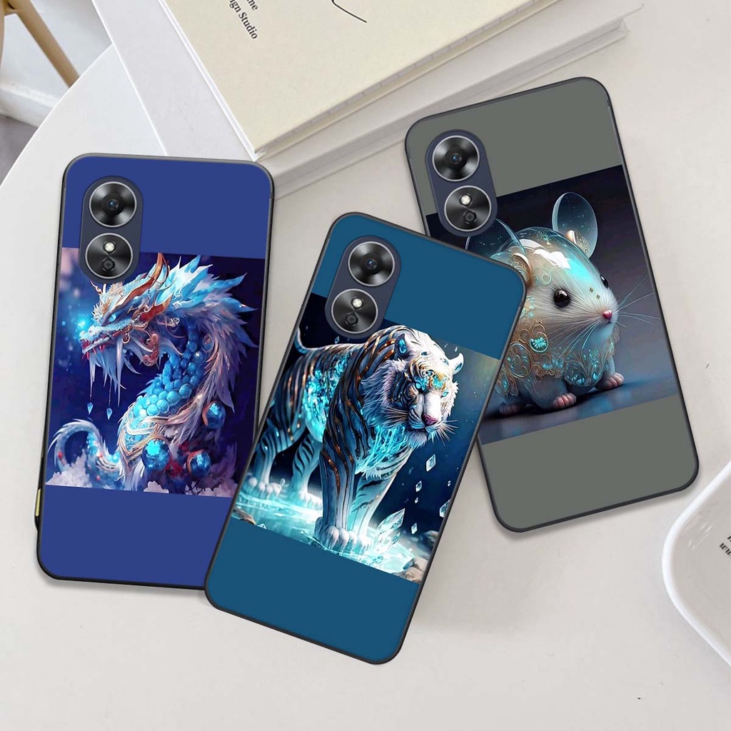 Ốp Oppo A17K/ A17/ A58 5G bộ hình 12 con giáp sang trọng