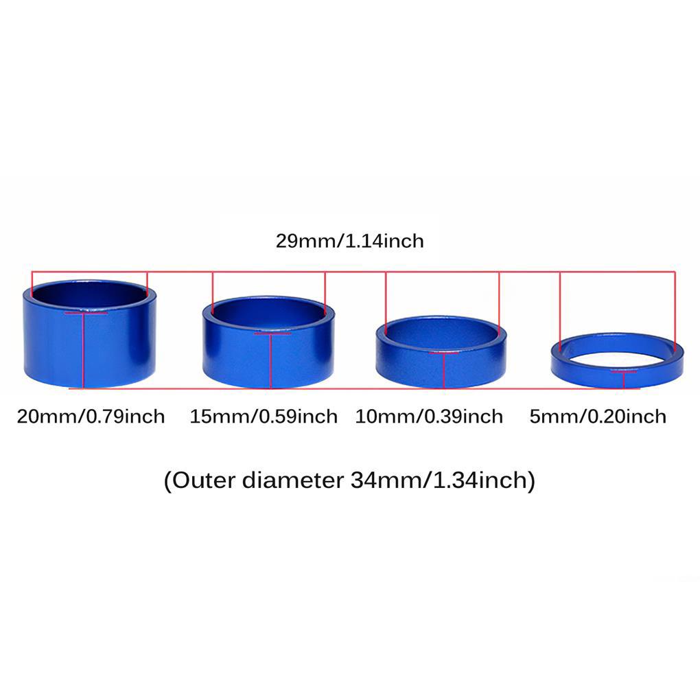 Set 12 Vòng Đệm Bằng Hợp Kim Nhôm Siêu Nhẹ Màu Sáng Cho Xe Đạp Leo Núi