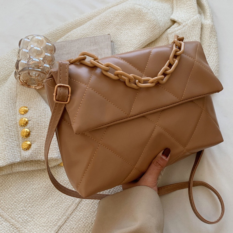 Túi Đeo Chéo Hình Thoi Đơn Giản Dễ Phối Đồ Thời Trang Cho Nữ