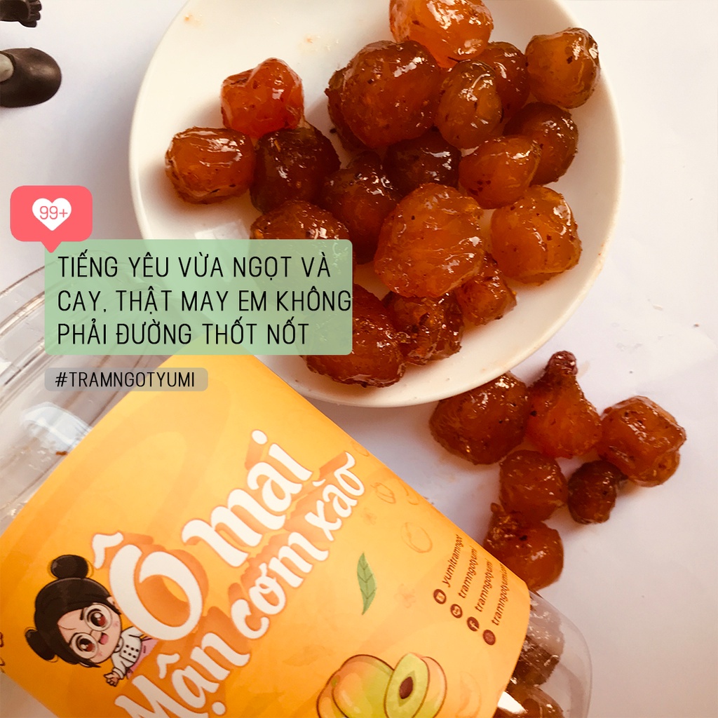 Combo CAY THẾ NHỜ 4 hũ Ô mai Trạm ngọt Yumi TẶNG 1 hũ Quẩy đùi gà và 1 chân gà cay