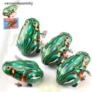 Hj đồ chơi lên dây cót hình ếch nhảy bằng thiếc giáo dục cổ điển cho bé n