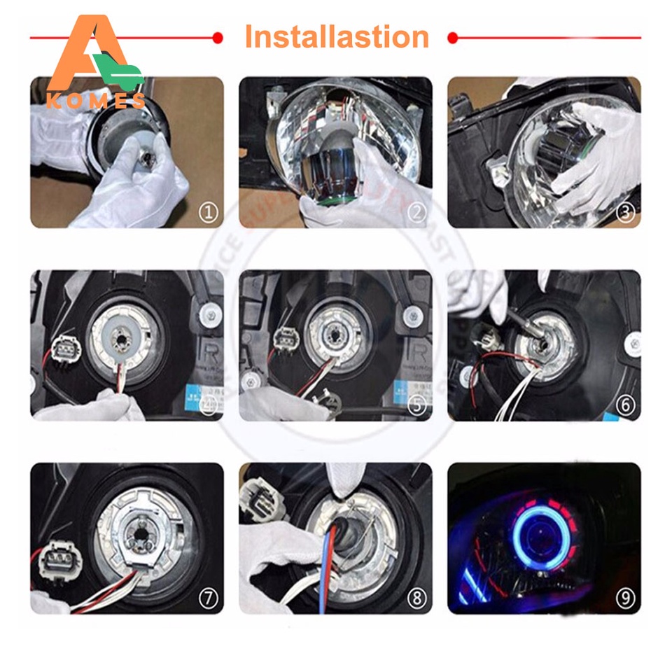 1 Cặp Đèn Pha Bi-xenon HID Mini H1 2.5 Inch Siêu Sáng Thông Dụng Cho Xe Hơi