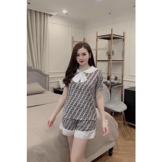 ĐỒ BỘ MẶC NHÀ TAY NGẮN QUẦN ĐÙI PHỐI BÈO SIÊU XINH - FORM 40-40KG