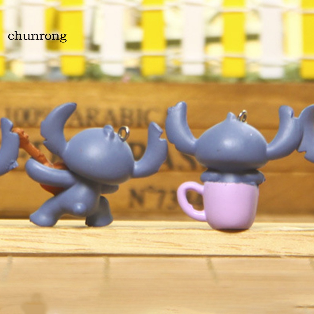 Set 4 Mô Hình Nhân Vật Stitch Chống Trầy Trang Trí Xe Hơi