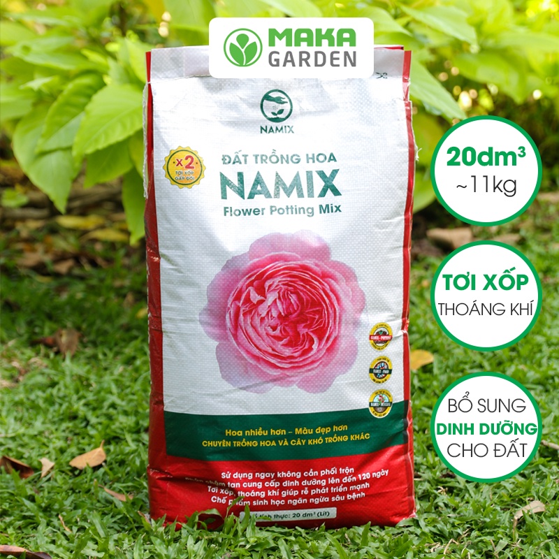 Đất trồng Hoa Namix - bao 11kg 20dm3 chuyên trồng các loại hoa