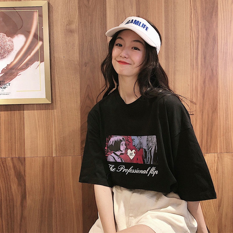 Hàng Mới Về Mới Áo Thun Form Rộng Ngắn Tay Phong Cách Hàn Quốc Dành Cho Nữ