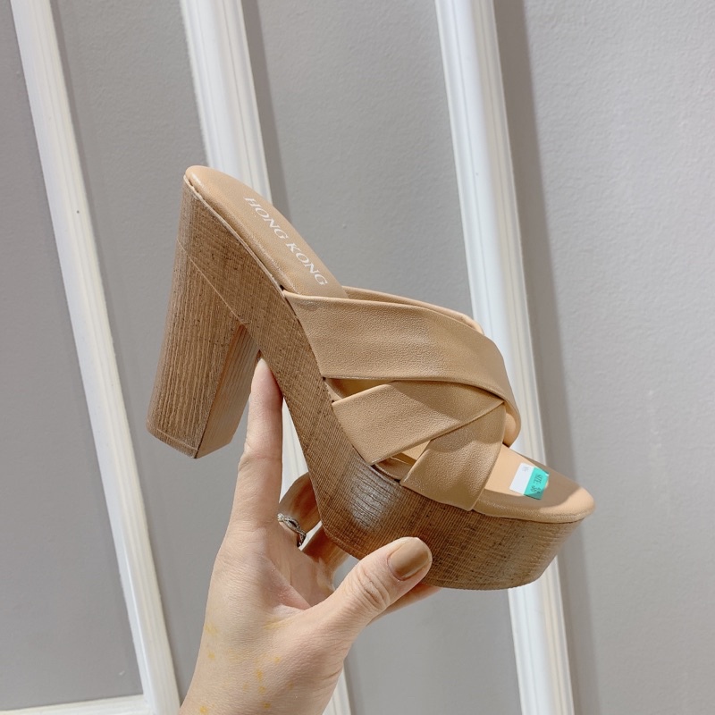 ❤️ Guốc xếp ly gót trụ 12cm