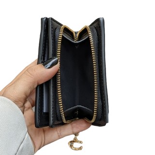 VÍ COACH C2862 SNAP WALLET MÀU ĐEN