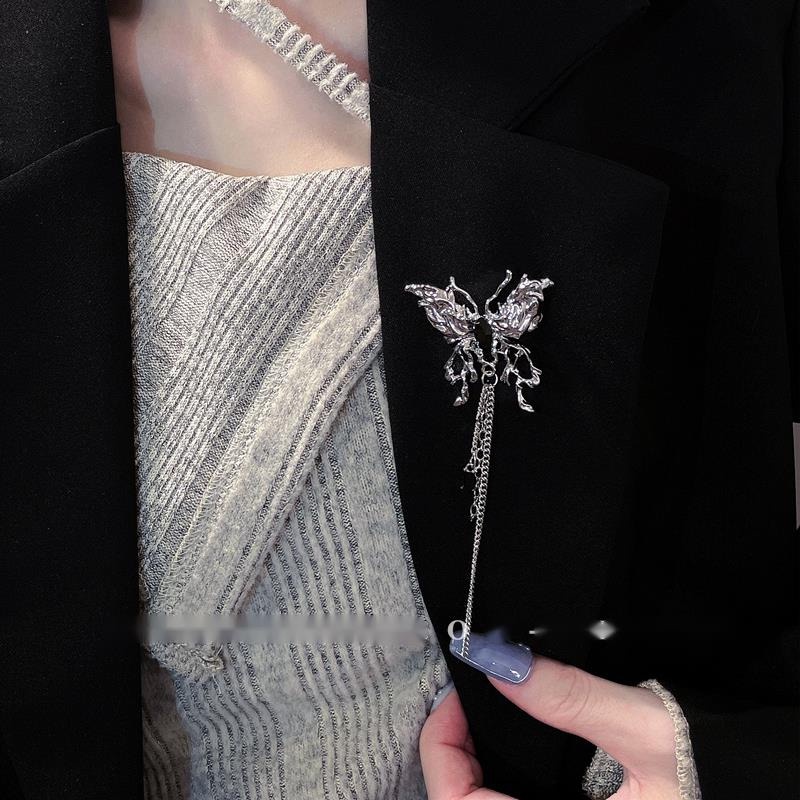 Ghim Cài Áo Hình Bướm Tua Rua Phong Cách Hàn Quốc Cá Tính