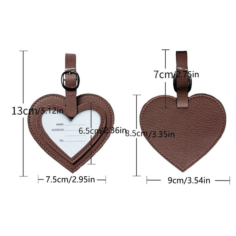 UUMIR Set 2 Thẻ Tên Hành Lý Hình Trái Tim Màu Sắc Xinh Xắn