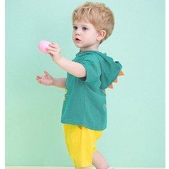 Bộ khủng long có mũ xanh vàng cho bé trai BMO002