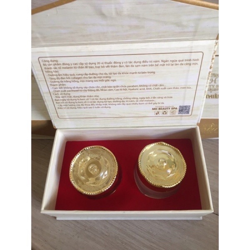 Bộ kem dưỡng trắng Đông Y  Bạch Thiên Hoa sạch mụn mờ tan nám MH cao cấp chính hãng