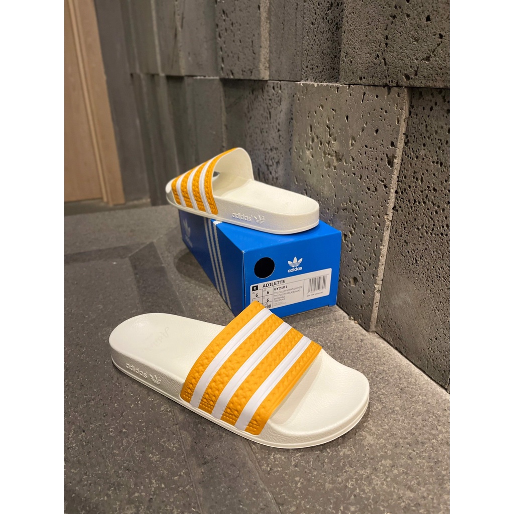 Dép Adidas Adilette Team Collage Gold ( GY2101 ) | PiuPiu Authentic