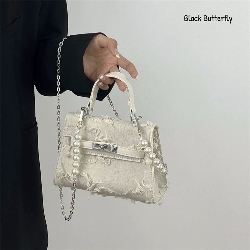 Túi đeo chéo cá tính dây ngọc Butterfly