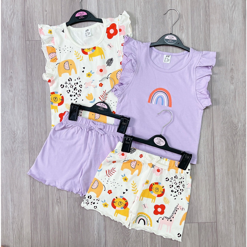 Set 2 bộ thun cho bé gái từ 10 đến 20kg