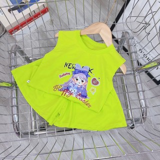 Bộ nữ sát nách CÔ GÁI cao cấp (7-16kg)