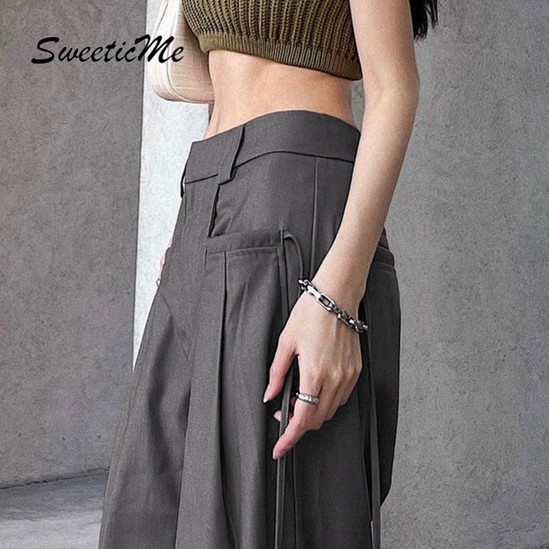 Quần Dài Lưng Cao Màu Trơn Dáng Ôm Thời Trang 2023 Cho Nữ