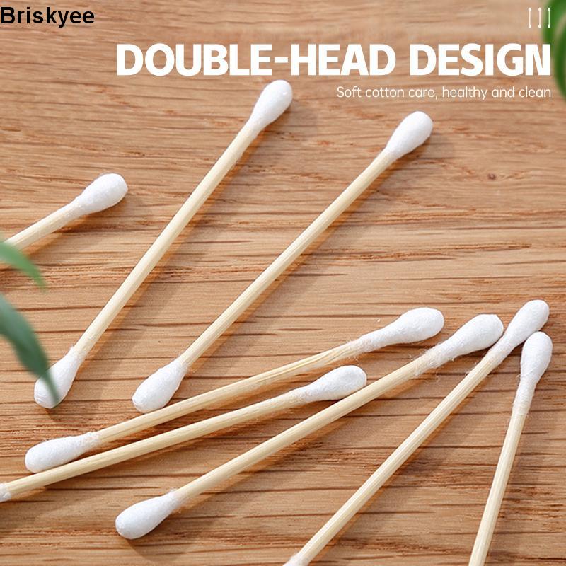🎶Tăm bông 100 que thân gỗ ngoáy tai ,nặn mụn