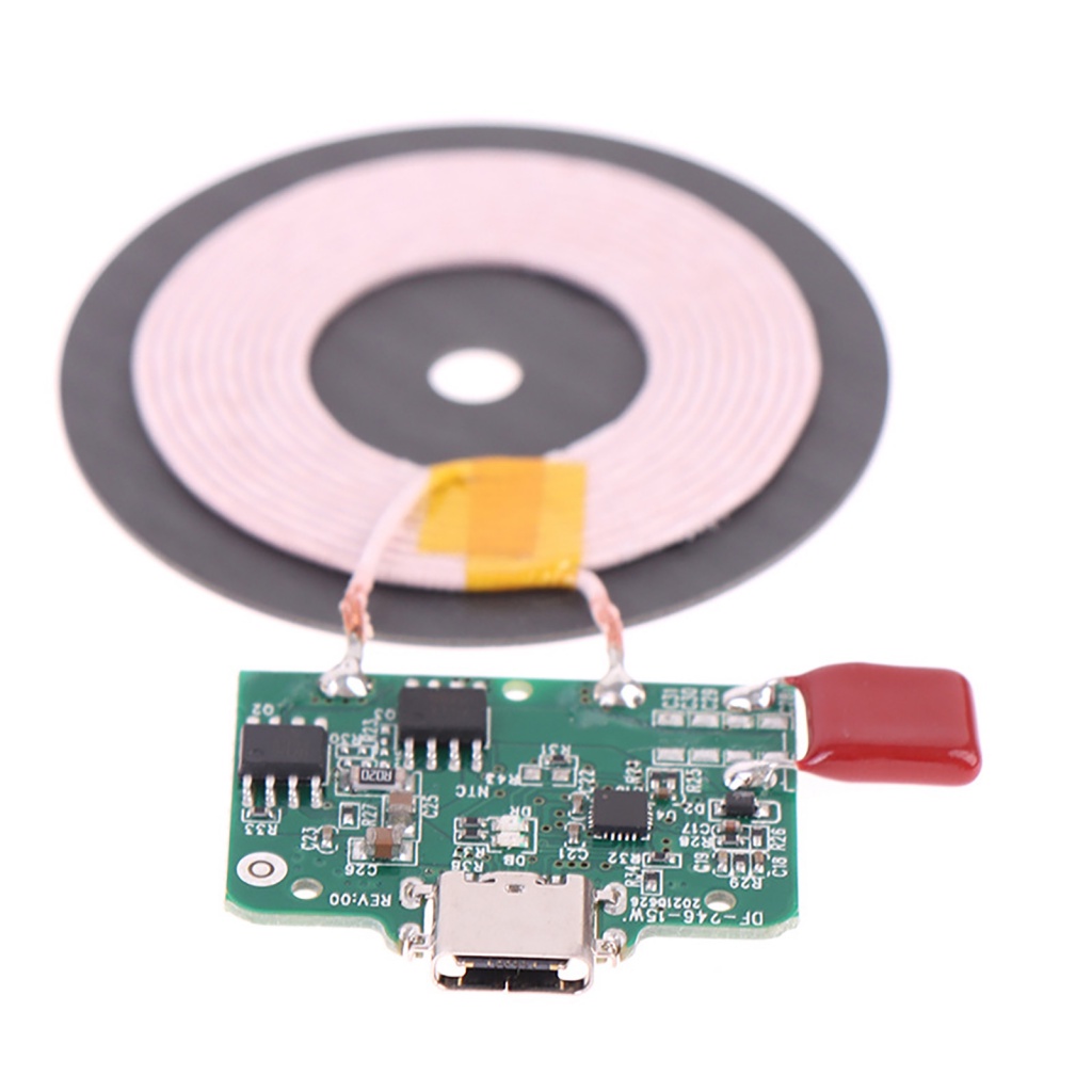 Bảng Mạch Sạc Nhanh Không Dây Qi Cổng Type-C 15W Cho Điện Thoại Di Động