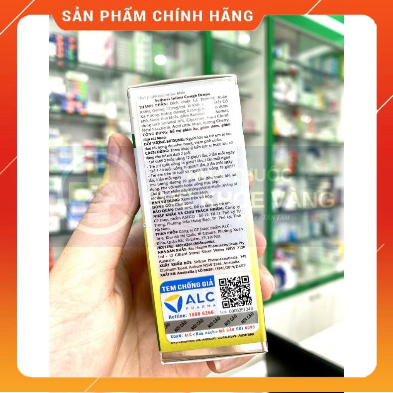✅ Selituss Infant Cough Drops - Hỗ Trợ Giảm Ho, Long Đờm, Giảm Đau Rát Họng