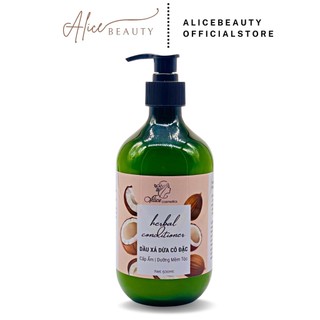 Dầu xả dừa cô đặc Alice cosmetics 500ml thuần mộc giúp tóc mềm mượt