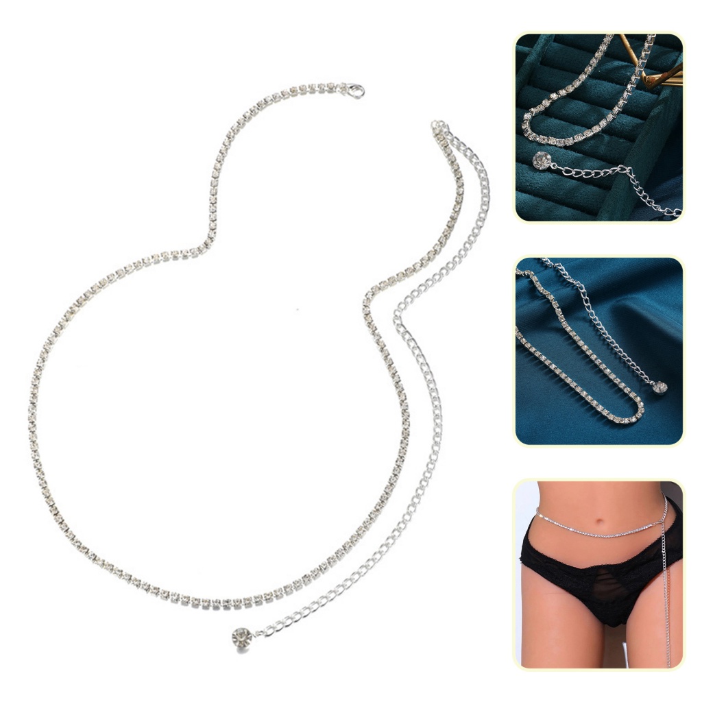 Dây Xích Đeo Bụng Trọng Lượng Nhẹ Đính Đá Thời Trang Đi Biển Mùa Hè