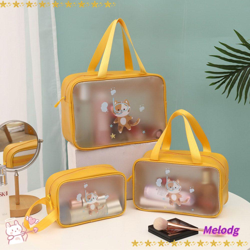 Túi Đựng Mỹ Phẩm Bằng PU Trong Suốt Chống Thấm Nước Có Khóa Kéo Tiện Dụng